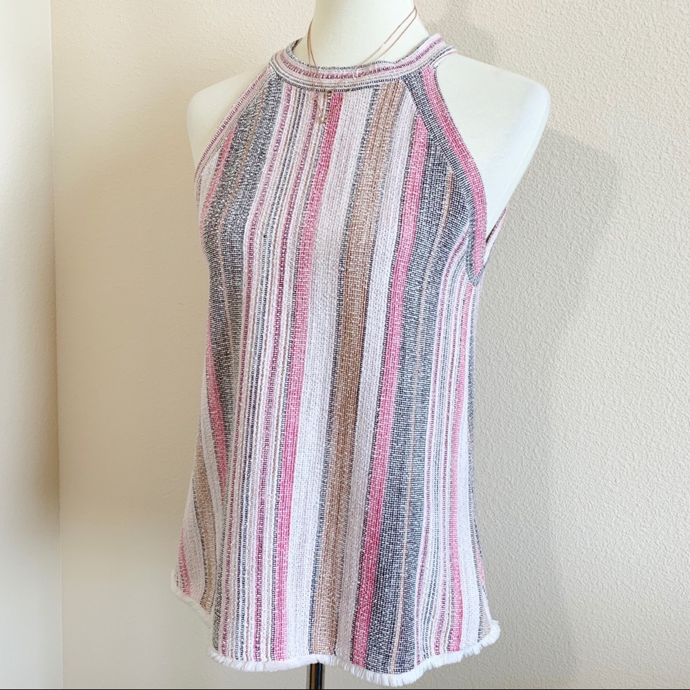 Anthropologie W5 Striped Sleeves Top